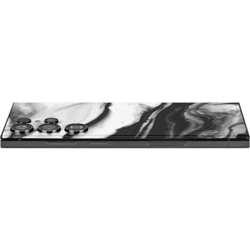 Black and White Marble Ink Galaxy S23 Ultra Skin
