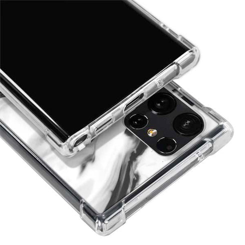 Black and White Marble Ink Galaxy S24 Ultra Clear Case