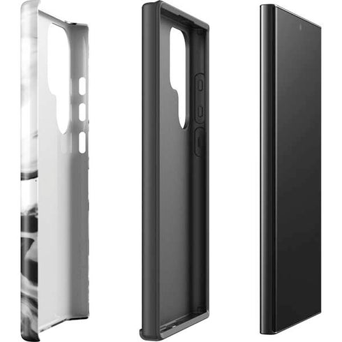 Black and White Marble Ink Galaxy S24 Ultra Impact Case