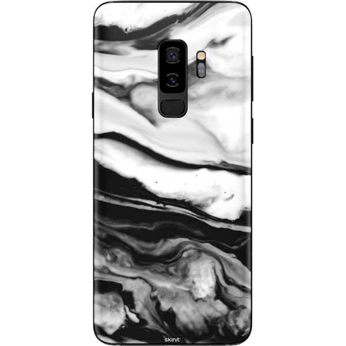 Black and White Marble Ink Galaxy S9 Plus Skin