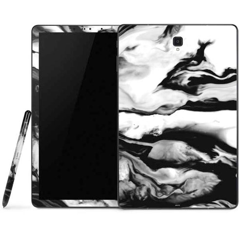 Black and White Marble Ink Samsung Galaxy Tab Skin