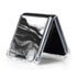 Black and White Marble Ink Galaxy Z Flip5 5G Clear Case
