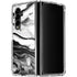 Black and White Marble Ink Galaxy Z Fold4 5G Clear Case