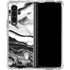 Black and White Marble Ink Galaxy Z Fold4 5G Clear Case