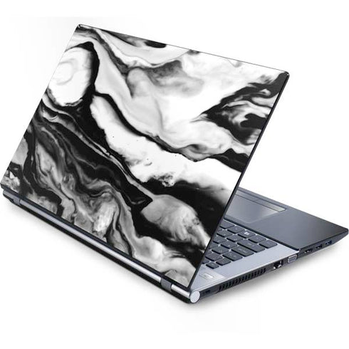 Black and White Marble Ink Generic Laptop Skin