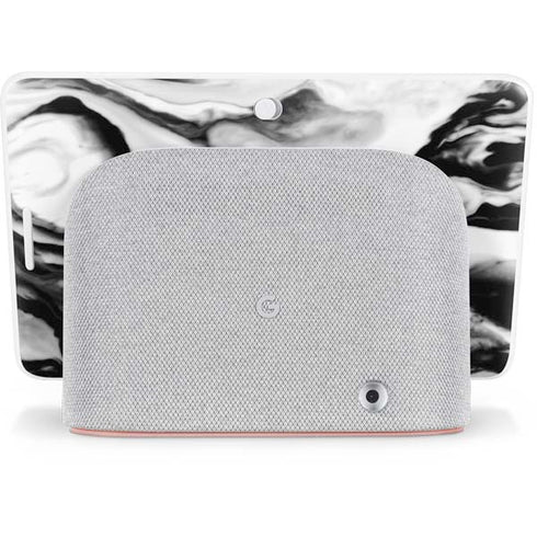 Black and White Marble Ink Google Home Hub Skin
