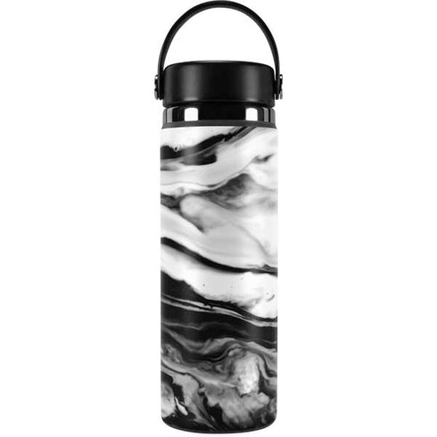 Black and White Marble Ink Hydro Flask 20oz Wide Mouth Skin