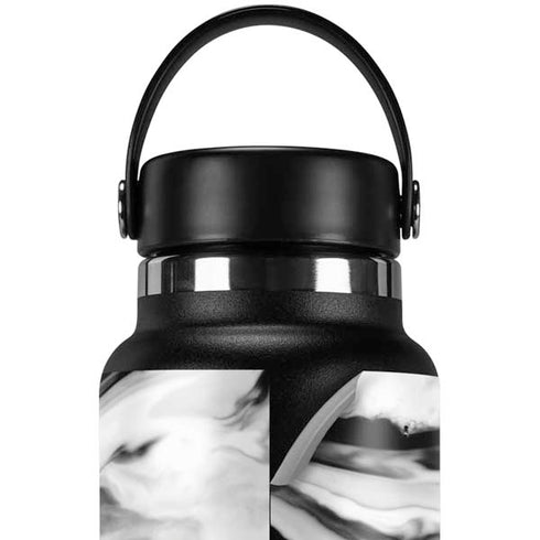 Black and White Marble Ink Hydro Flask 32oz Wide Mouth Skin