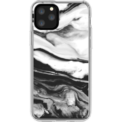 Black and White Marble Ink iPhone 11 Pro Clear Case