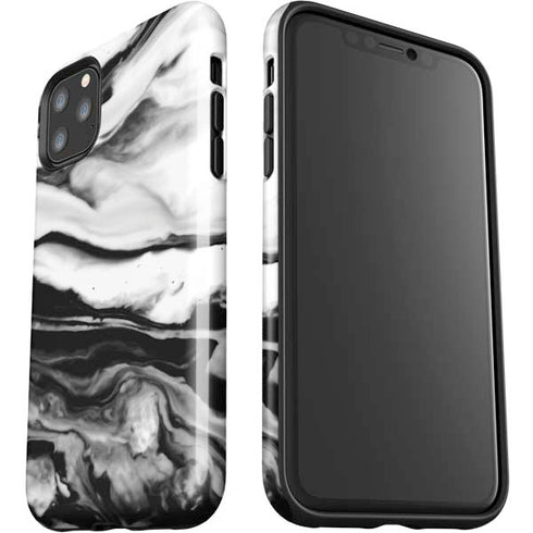 Black and White Marble Ink iPhone 11 Pro Max Impact Case