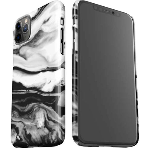 Black and White Marble Ink iPhone 11 Pro Max Lite Case
