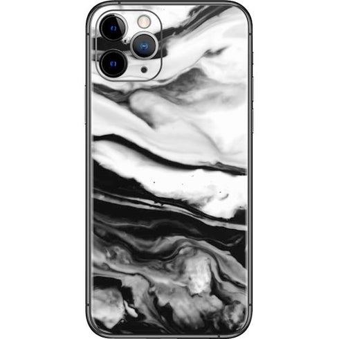 Black and White Marble Ink iPhone 11 Pro Skin