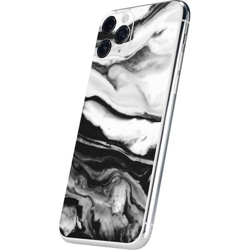 Black and White Marble Ink iPhone 11 Pro Skin