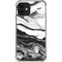 Black and White Marble Ink iPhone 12 Clear Case