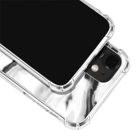 Black and White Marble Ink iPhone 12 Clear Case