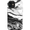 Black and White Marble Ink iPhone 12 Impact Case