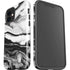 Black and White Marble Ink iPhone 12 Impact Case