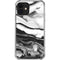 Black and White Marble Ink iPhone 12 Mini Clear Case