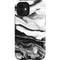 Black and White Marble Ink iPhone 12 Mini Impact Case