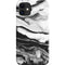 Black and White Marble Ink iPhone 12 Mini Lite Case