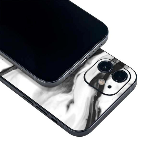 Black and White Marble Ink iPhone 12 Mini Skin