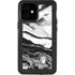 Black and White Marble Ink iPhone 12 Mini Waterproof Case