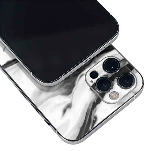 Black and White Marble Ink iPhone 12 Pro Skin