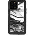Black and White Marble Ink iPhone 12 Pro Waterproof Case