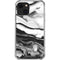 Black and White Marble Ink iPhone 13 Mini Clear Case