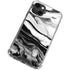 Black and White Marble Ink iPhone 13 Mini Clear Case
