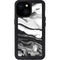 Black and White Marble Ink iPhone 13 Mini Waterproof Case