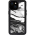 Black and White Marble Ink iPhone 13 Mini Waterproof Case