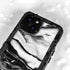 Black and White Marble Ink iPhone 13 Mini Waterproof Case