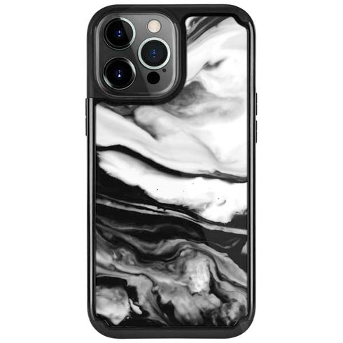 Black and White Marble Ink iPhone 13 Pro Cargo Case