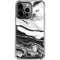 Black and White Marble Ink iPhone 13 Pro Clear Case