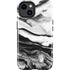 Black and White Marble Ink iPhone 15 Plus Impact Case