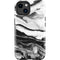 Black and White Marble Ink iPhone 14 Plus Impact Case