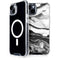Black and White Marble Ink iPhone 14 MagSafe Case