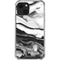 Black and White Marble Ink iPhone 14 Plus Clear Case