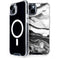 Black and White Marble Ink iPhone 15 Plus MagSafe Case