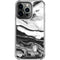 Black and White Marble Ink iPhone 14 Pro Clear Case
