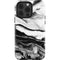 Black and White Marble Ink iPhone 14 Pro Impact Case
