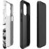 Black and White Marble Ink iPhone 15 Pro Impact Case
