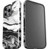 Black and White Marble Ink iPhone 15 Pro Impact Case