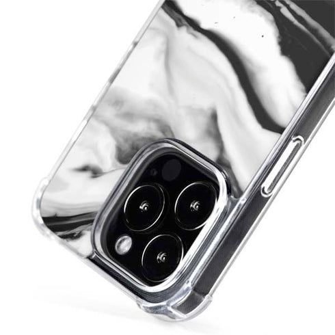 Black and White Marble Ink iPhone 14 Pro Max MagSafe Case