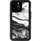 Black and White Marble Ink iPhone 14 Pro Max Waterproof Case