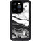 Black and White Marble Ink iPhone 14 Pro Waterproof Case