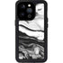 Black and White Marble Ink iPhone 14 Pro Waterproof Case