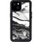 Black and White Marble Ink iPhone 15 Plus Waterproof Case