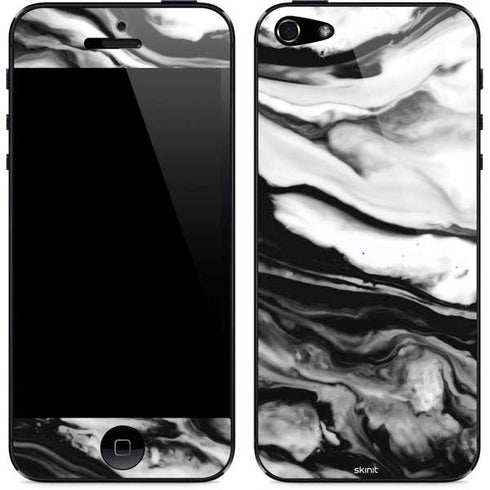 Black and White Marble Ink iPhone 5/5s/5SE Skin
